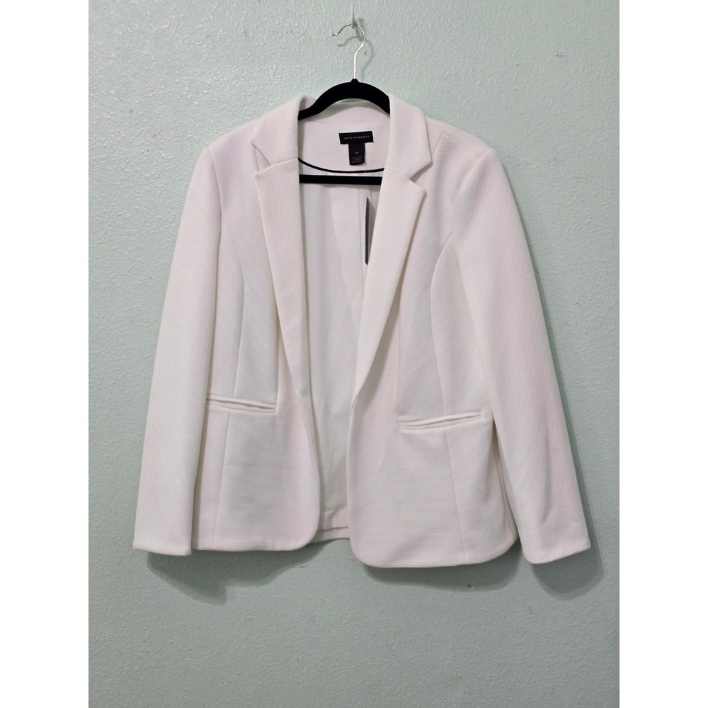 White Blazer Coat Investments Striped Preppy Minimalist Derby Wedding Plus 14